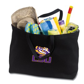 Broad Bay Jumbo LSU Tote Bag or Large Canvas XL LSU Tigers Shopping Bag