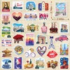 zheyistep 200PCS Paris Stickers for Scrapbook Journal, Waterproof Paris-Themed Travel