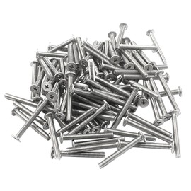 PHITUODA - 100 tornillos de cabeza plana redonda M3 x 25 mm, tornillos de acero inoxidable 304 Phillips de acero inoxidable