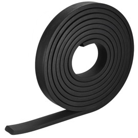 TOP-VIGOR EPDM Rubber Foam Strip 10mm (T) x 10mm (W) x 4000mm (L), Weatherproof Door Seal Rubber Sealing Strip Foam Tape for DIY Gasket Insulation Soundproofing, Reduce Vibration Mat Black