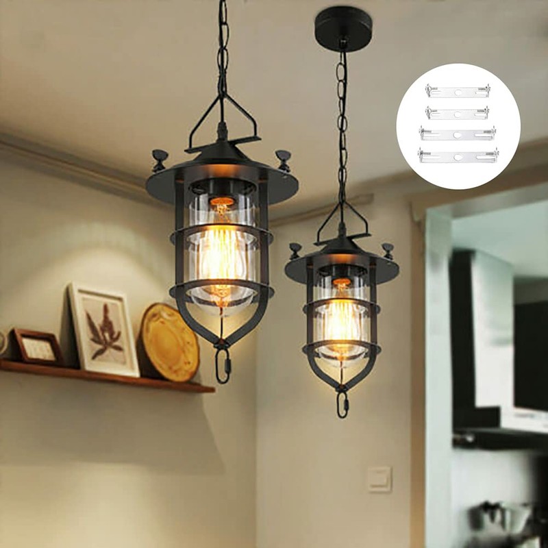 4PCS Ceiling Light Fixture Bracket,9cm/10.5cm Pendant Bracket with Screws for