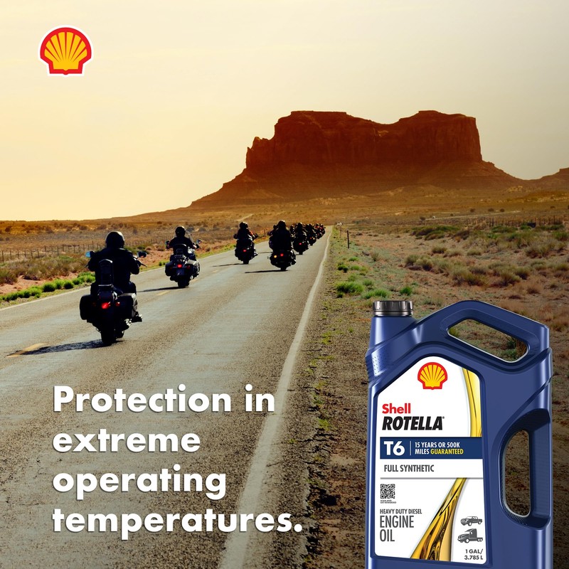 Shell Rotella T6 Full Synthetic 10W-30 Motor Oil, 1 Gallon