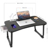 Fayquaze Laptop Bed Desk, Portable Foldable Laptop Bed Table with