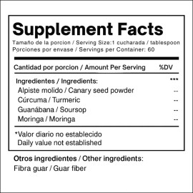 Herbal Wellness Powder 16 oz – Moringa Leaf, Soursop Leaf & Turmeric Blend, Supports Healthy Glucose Balance, Digestion & Daily Nutritional Wellness