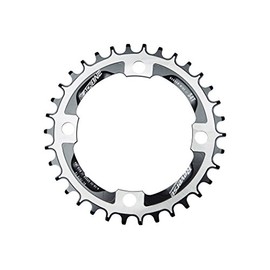 Reverse Black One Chainring Narrow Wide 4 Arm 104 mm Black/Silver: Size: 4 Arm 104 mm 36T