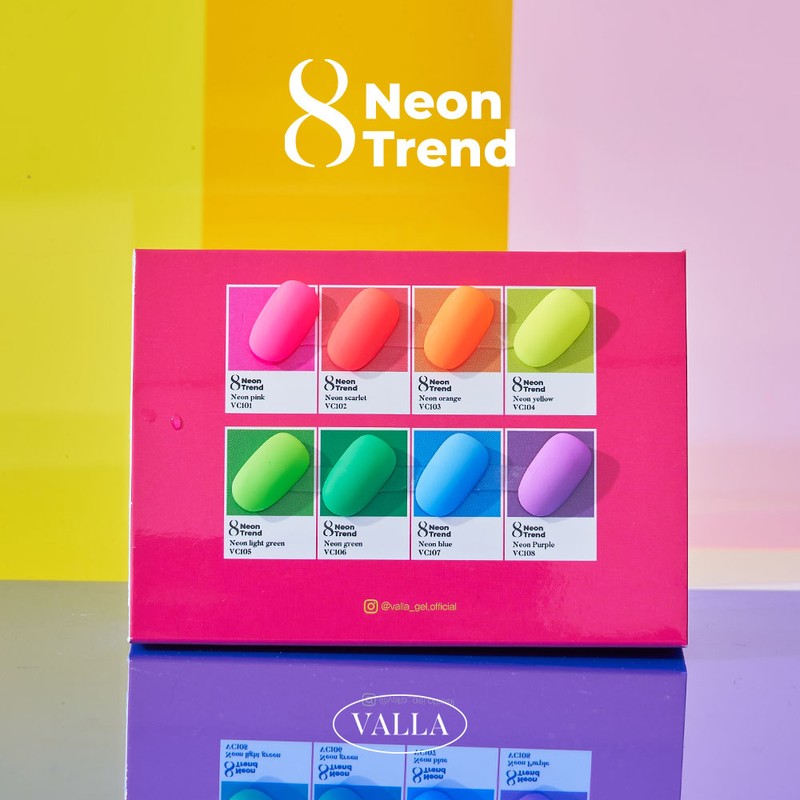 classic nail Balagel vivid neon trend 8 piece set +