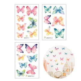 DmDoyy Wall Tattoo Wall Sticker 20 Butterflies Wall Decoration Children's Room Playroom Bedroom Living Room Hallway Bathroom Toilet Nursery