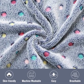 luciphia 1 Pack 3 Dog Blanket Made by Super Soft and Fluffy Premium Fleece Flannel Throw Ideal for Dogs Cats Puppies Pack of 3 Pcs (Dot, Large 41 * 31")
