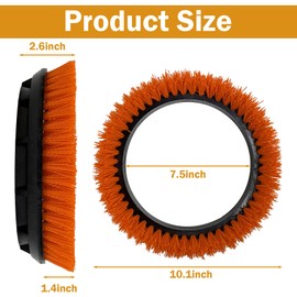 237047 Orbiter Orange Scrub Brush for ORB550MC Orbiter Floor Machine, Heavy-Duty Brush, 12” Diameter,(1 Pack)