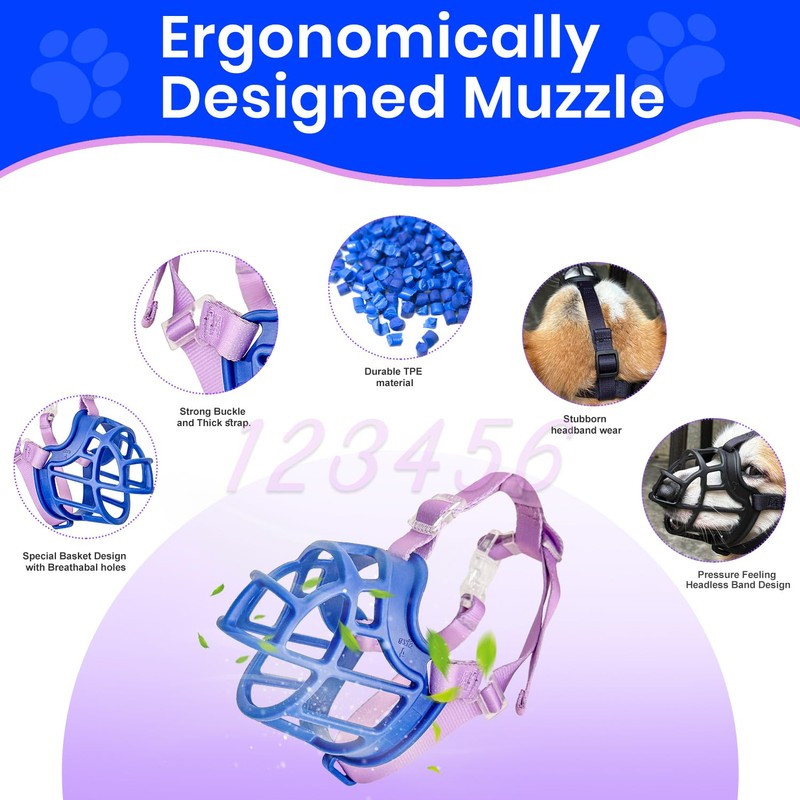 Dog Basket Muzzle for Anti Biting & Chewing, Lightweight Cage