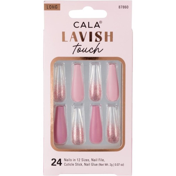 CALA - "Lavish Touch" uñas postizas largas (24 uñas en
