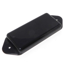 Guitar Pickup Covers solid P90 Soapbar Black or White with lugs/Dog ear (Black)