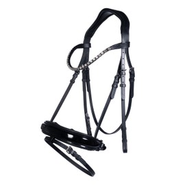 HKM Fleur Bridle Black Warmblood