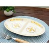 Monkey Oval Partition Plate (Western-style dishes, plates, divider dishes, children's