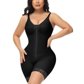 M MYODRESS Fajas Colombianas Shapewear for Women Body Shaper Tummy Control Shapewear Postparto Para Mujer Post Surgery Compression Garment Stage 2 Zipper Open Bust Bodysuit M