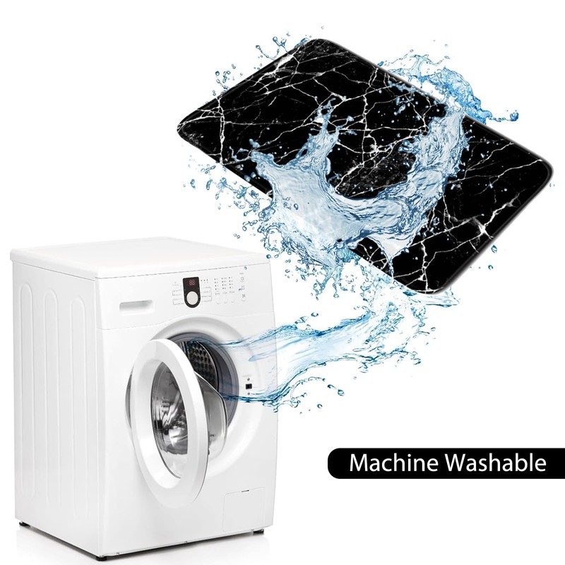 COCIVIVRE 3 Pieces Bath Mat Sets, Toilet Mats, Non-Slip, Water