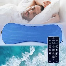 Wikac Bluetooth Soft Pillow Speaker for Sleeping,HQ Amplified Audio,50hr Play-Time,56 Natural 3D White Noise, 5 Timer, Comfortable Sleep Headphones with Bone Conduction Speakers for a Healthy Sleep