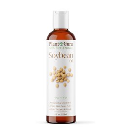 Soybean Oil 4 fl. oz. – Cold Pressed, 100% Pure & Natural Carrier for Skin, Face, Body, Hair & Cooking. Great for DIY Creams, Lotions, and Lip Balms.