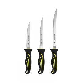 danco 3PC Fishing Fillet Knife Kit, 6", 7", 9" with Roll Bag, Fish Fillet and Deboning Knives, Freshwater and Saltwater Fishing, Non-Slip Handle, Durable Roll Bag, Stainless Steel Blades