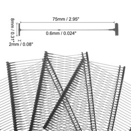 uxcell 1000pcs Standard Tagging Gun Fasteners 75mm Tagging Barbs Pins PP Plastic Tag for Price Tagging Gun, Clothing Tags Gun Attachments for Clothes Bag Fabric, Black