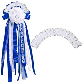 Fanfanwin Homecoming Mum Supplies 9.44'' Chenille Embroidered Adhesive Letter Patch Mum Backer DIY Craft (Braid Not Included)(Silver)