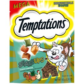 Temptations ShakeUps Crunchy and Soft Cat Treats, Clucky Carnival Flavor, 5.29 oz. Pouch