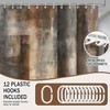 JAZEAOI Brown Grey Shower Curtain, Tan Beige Abstract Bathroom Decor