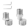 HERKINDNESS S Stainless Steel Connector, Pack of 2 Shower Tap
