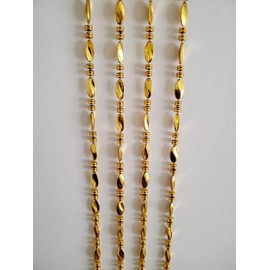 EliteKoopers Bead Garland Chain for Christmas Tree Wedding Decorations Gift Wrap Xmas Beaded Ribbon String DIY Art Craft (Gold, 10meter)