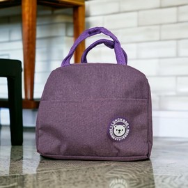Teramico Lunch Bag Mini Lunch Cooler Bag Insulated Bag for Food and Drink - Work Nursery, School, Travel (Purple)