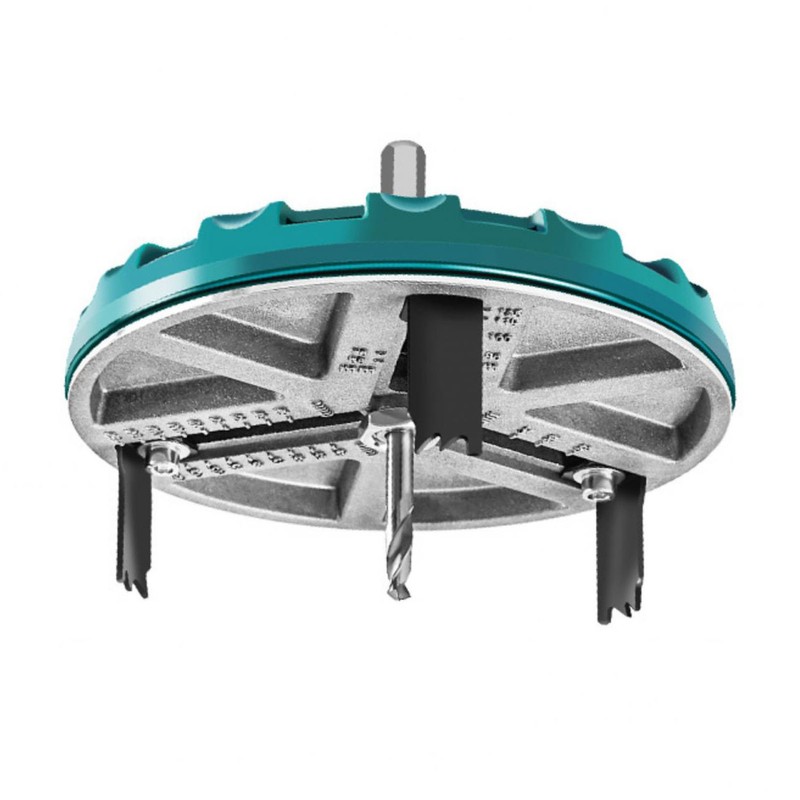 Adjustable Hole Saw Kit with 12 Blades Round Hole Opener