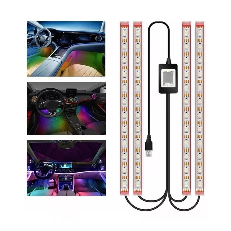 PUNKZZ Barra De Luz Tiras 48 Luces Fluido Rgb Interior