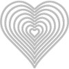 Rayher Heart Cutting Dies with Stitching on the Edge, Set