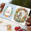 BAYUNOE 6Pcs Christmas Greeting Card Easter DIY Diamond Art Painting