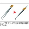 TRUSCO TSPC-28 Stainless Steel Tweezers with Opening and Closing Cap,