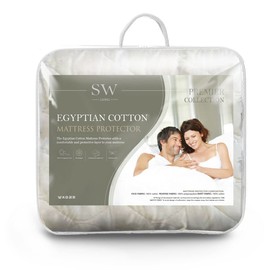 Littens Luxury Hotel Quality 14" Extra Deep 3ft UK Single Bed Size Quilted 100% Cotton Hypo-Allergenic Fitted Mattress Protector Cover, 35cm Deep Sides Machine Washable (90cm x 190cm)