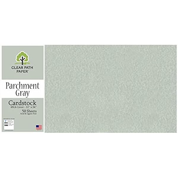 Clear Path Paper - Parchment Gray Cardstock - 12 x