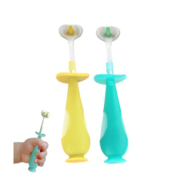 FOREVIVE Baby Toothbrush,3 Side Soft Baby Tooth Brush,Baby Toothbrush 12