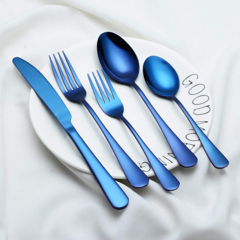 Flatware Set for 1, 5-Piece, Stainless Steel Silverware Cutlery Tableware