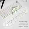 Clear Gel Wrist Rest for Keyboard and Mouse, Green Cloud
