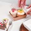 TECARATE Paper Charcuterie Boxes with Clear Lids and Stickers -