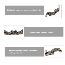 Dophee 10Pcs Retro Door Handle Cabinet Knob Pull Bronze for Drawer Wardrobe Cupboard Closet Dresser Furniture 75 * 15MM