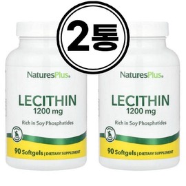 Nature's Plus Lecithin 1 200 mg 90 softgel, 90 tablets, 2 units / 네이쳐스플러스 레시틴 1 200 mg 90 소프트젤, 90정, 2개