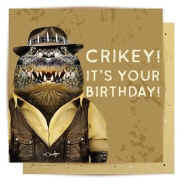 La La Land Greeting Card Crikey Croc