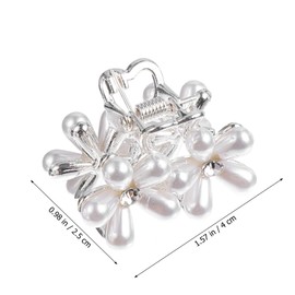 Gatuida 3Pcs Alloy Hair Clips with Pearl Accents Elegant Mini Barrettes for Women for Weddings Parties Daily Styling Durable Fashionable Hair Accessories