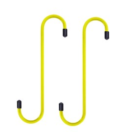 KOMITASUI Brake Caliper Hangers, Brake Caliper Hooks with Rubber Tips, Automotive Tools for Mechanics for Brake Axle and Suspesion System Work - 2 Pack (Yellow)