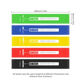 MABAHON Exercise Bands,Resistance Bands for Exercise,Elastic Bands with 5 Different Resistance Levels,Elastic Workout Bands for Home, Gym, Strength, Yoga, and Stretch,Free Carrying Case Included