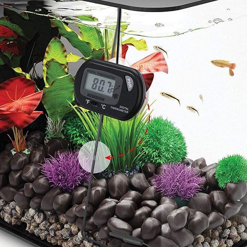 (2 Pack) LCD Fish Tank Aquarium Thermometer, T Tersely Digital