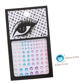 TOVINANNA 6 Sheets Face Rhinestone Stickers Stick on Gems Gold Eyeliner Gems Neon Face Gem Palette Shape Stickers Makeup Gems Festival Sticker Gems Eyeshadow Crystals Acrylic Acid
