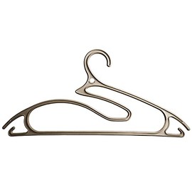Ordinett 5 Piece Hangers 5 in 1 Taupe PP Display 28 Sets, Polypropylene, Medium